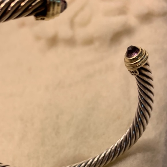 David yurman cable bracelet with amethyst and gold - Picture 3 of 8